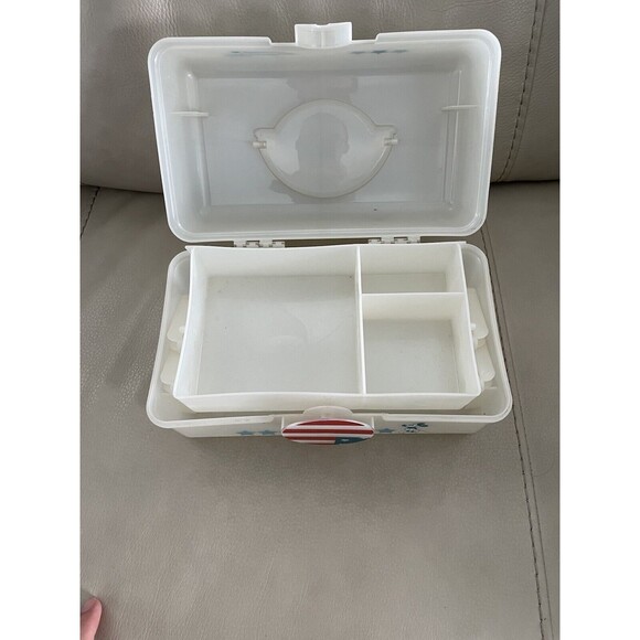 Vintage Disney Mickey Mouse craft Makeup Tackle box Caboodle Style EUC - Picture 4 of 10